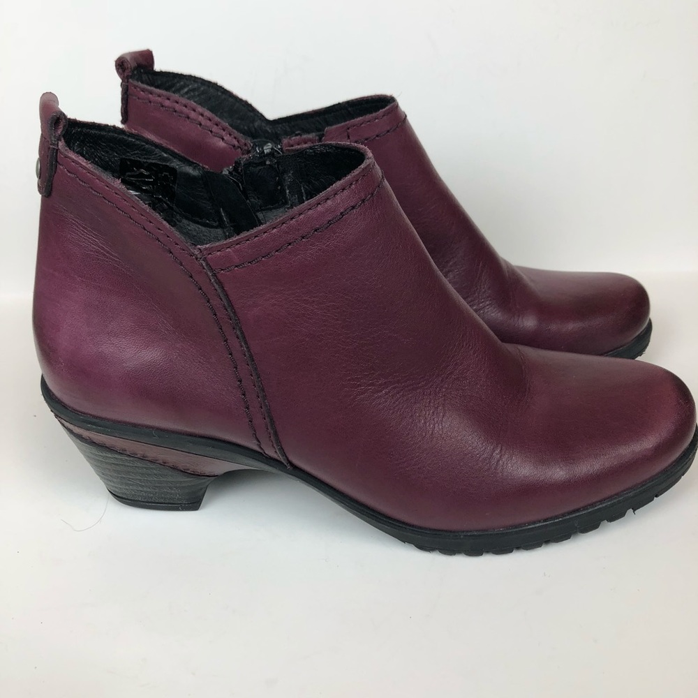 Spring Step Eferdi Bordeaux Leather Ankle Booties